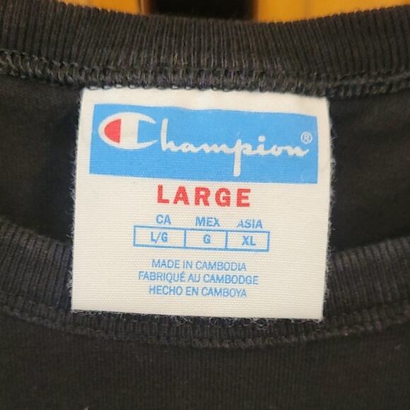 Champion Black Disney Mickey & Friends T-Shirt Size L Minnie Donald Goofy - Picture 4 of 8